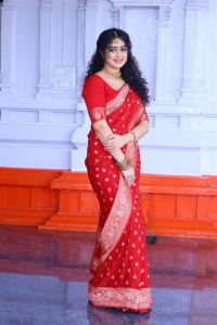 Apsara Rani Red Saree Stills @ Vinuthna Celluloid Prod No 1 Opening