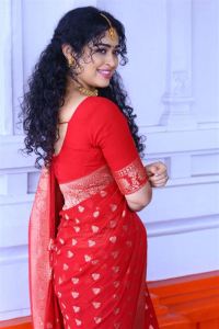 Apsara Rani Red Saree Stills @ Vinuthna Celluloid Prod No 1 Opening