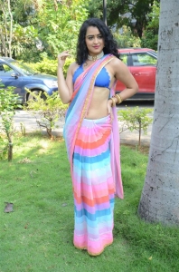 Actress Anketa Maharana Saree Hot Images @ Thalakona Movie Launch