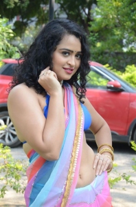 Actress Anketa Maharana Saree Images @ Thalakona Movie Launch