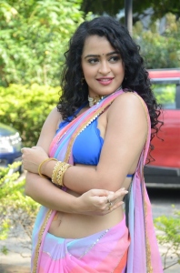 Actress Anketa Maharana Saree Hot Images @ Thalakona Movie Launch