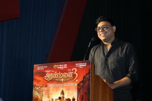 Mueic Director C Sathya @ Aranmanai 3 Press Meet Stills