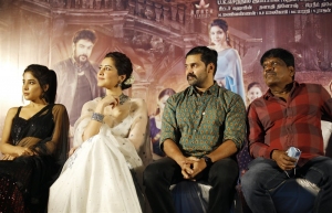 Sakshi Agarwal, Raashi Khanna, Arya @ Aranmanai 3 Press Meet Stills