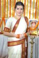 Telugu Actress Archana Veda White Saree Photos at Mahabhaktha Siriyala Launch