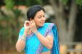 Telugu Actress Asha Saini Stills in Blue Cotton Saree