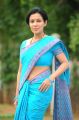 Actress Mayuri Hot Stills in Blue Cotton Saree