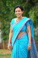 Telugu Actress Mayuri Hot Blue Saree Pics