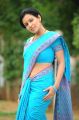 Telugu Actress Asha Saini Hot Stills in Blue Cotton Saree