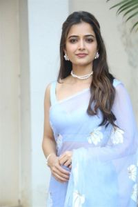 Ashika Ranganath Saree Pics @ Miss You Trailer Launch