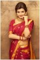 Actress Ashna Zaveri Red Saree Photo Shoot Images