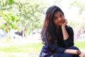 Actress Athulya Ravi Latest Images in Dark Blue Dress