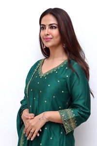 Actress Avika Gor Images in Green Dress