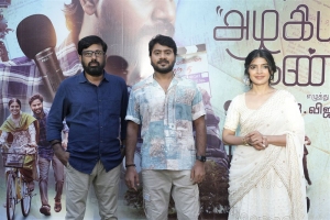 R.Vijaya Kumar, Leo Sivakumar, Sanchita Shetty @ Azhagiya Kanne Movie Trailer Launch Stills