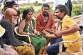 Sathyaraj, Rohini, SS Rajamouli @ Bahubali Movie Working Stills