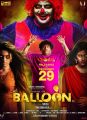Janani Iyer, Yogi Babu, Anjali in Balloon Movie Release Posters