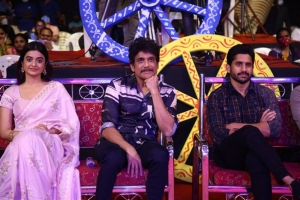 Darshana Banik, Nagarjuna, Naga Chaitanya @ Bangarraju Movie Musical Night Event Stills