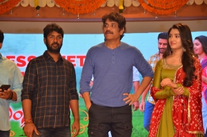 Kalyan Krishna Kurasala, Nagarjuna, Kriti Shetty @ Bangarraju Movie Release Date Press Meet Stills