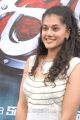 Beautiful Tapsee in Sleeveless White Gown