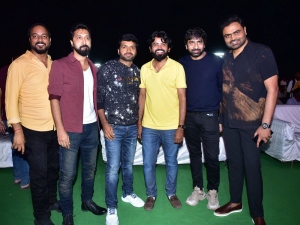 KS Ravindra, Anil Ravipudi, Gopichand Malineni, Vamshi Paidipally @ Bhagavanth Kesari Movie Trailer Launch Stills