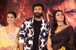 Malvika Sharma, Gopichand, Priya Bhavani Shankar @ Bhimaa Trailer Launch Event Stills