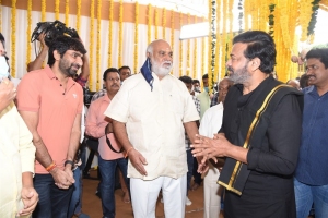 K Raghavendra Rao, Chiranjeevi @ Bholaa Shankar Movie Opening Stills