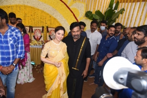 Tamanna, Chiranjeevi @ Bholaa Shankar Movie Opening Stills