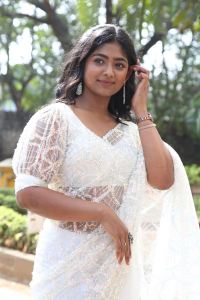 Bhoomi Shetty Saree Stills @ Sharathulu Varthisthayi Teaser Launch