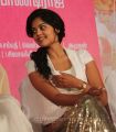 Actress Bindu Madhavi Cute Pics in White Top & Golden Gown