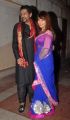 Bipasha Basu Hot Pictures in Blue Shimmer Faux Georgette Saree