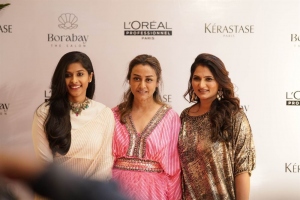 Namrata Shirodkar, Dr. Anu Karjela @ BORABAY Salon Launch Photos