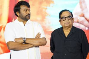 Chiranjeevi, Brahmanandam @ Brahma Anandam Pre-Release Event Stills