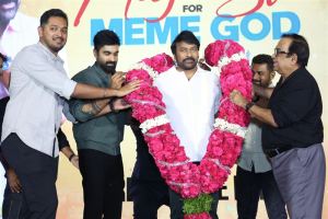 RVS Nikhil, Raja Goutham, Chiranjeevi, Brahmanandam @ Brahma Anandam Pre-Release Event Stills