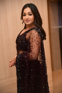 Bhala Thandanana Movie Actress Catherine Tresa Black Saree Pics