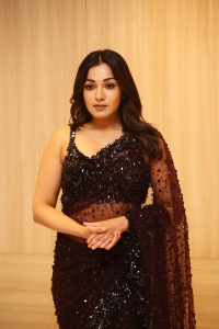 Actress Catherine Tresa Black Saree Pics @ Bhala Thandanana Pre-Release