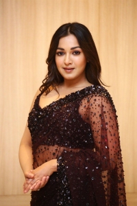 Actress Catherine Tresa Black Saree Pics @ Bhala Thandanana Pre-Release