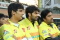 Jeeva, Arya, Mirchi Shiva at CCL 3 Chennai Rhinos Team at MA Chidambaram Stadium Photos