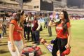 Shraddha Das, Charmi at CCL 3 Telugu Warriors Vs Mumbai Heroes Match Photos