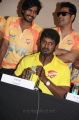 Vishnu, Vishal, Shaam @ CCL 4 Chennai Rhinos Team Press Meet Stills