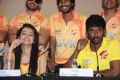 Trisha, Vishal @ CCL 4 Chennai Rhinos Team Press Meet Stills