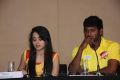 Trisha, Vishal @ CCL 4 Chennai Rhinos Team Press Meet Stills