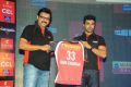 Venkatesh, Ram Charan at CCL Season 3 Telugu Warriors Team Dress Launch Photos
