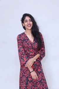 Actress Chandini Chowdary Stills @ Sammathame Movie Success Meet