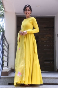 Actress Chandini Chowdary Yellow Dress Photos