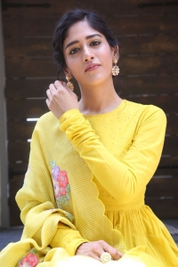 Actress Chandini Chowdary in Yellow Dress Photos