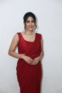 Actress Chandini Chowdary in Red Dress Pictures