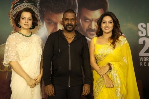 Kangana Ranaut, Raghava Lawrence, Mahima Nambiar @ Chandramukhi 2 Movie Press Meet Stills