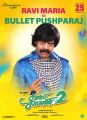 Ravi Mariya as Bullet Pushparaj in Charlie Chaplin 2 Movie Characters Posters