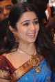 Actress Charmi in Saree Photos at SVR Brothers Vijayawada