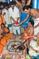 Ram Charan @ Chiranjeevi Birthday Celebrations 2016 at Filmnagar Temple Photos