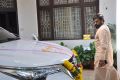Megastar Chiranjeevi @ Suresh Kondeti New Car Pooja Stills